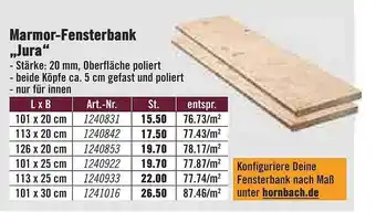 Hornbach Marmor-Fensterbank „Jura” Angebot