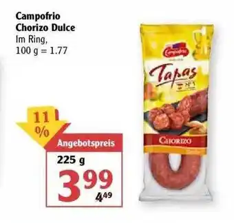 Globus Campofrio Chorizo  Dulce Angebot