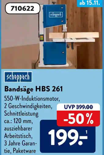 Aldi Süd Bandsage HBS 261 Angebot