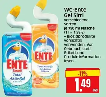 Edeka Herkules WC Ente Gel 5in1 Angebot