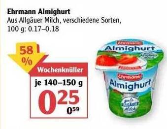 Globus Ehrmann Almighurt Angebot