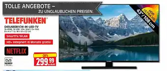 Edeka Herkules Telefunken D43U660B1CW 4K LED TV Angebot