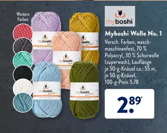 Aldi Süd Myboshi Wolle No.1 Angebot