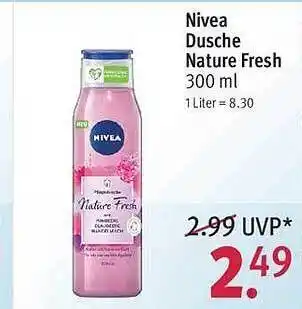 Rossmann Nivea Dusche Nature Fresh 300ml Angebot