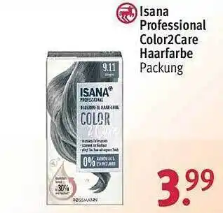 Rossmann Isana Professional Color2care Haarfarbe Angebot