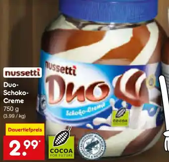 Netto Marken-Discount Nussetti Duo Schoko Creme Angebot