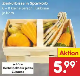 Netto Marken-Discount Zierkürbisse in Spankorb Angebot