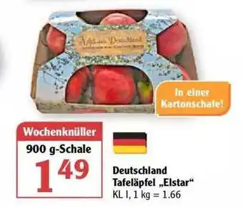 Globus Deustchland Tafeläpfel,, Elstar" Angebot