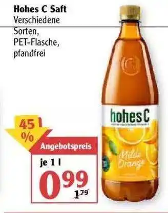 Globus Hohes C Saft Angebot