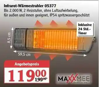 Globus Infrarot-Wärmestrahler 05377 Angebot