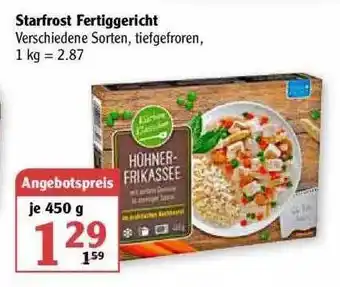 Globus Starfrost Fertiggericht Angebot