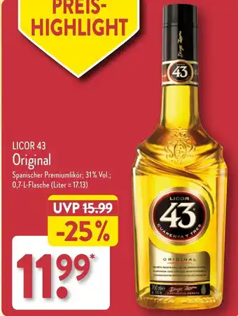 Aldi Nord LICOR 43 Original Angebot