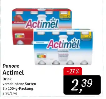 KONSUM Danone Actimel 8x100g Angebot