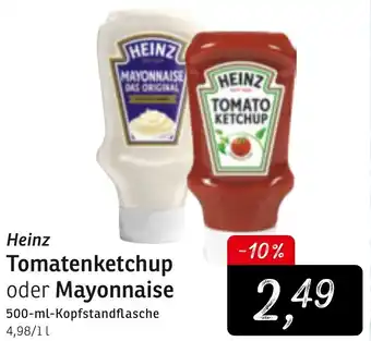 KONSUM Heinz Tomatenketchup oder Mayonnaise 500ml Angebot