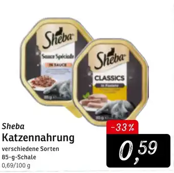 KONSUM Sheba Katzennahrung 85g Angebot