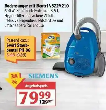 Globus Bodensauger mit Beutel VSZ2V210 Angebot