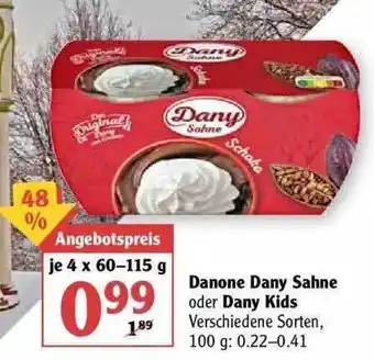 Globus Danone Dany Sahne oder Dany Kids Angebot