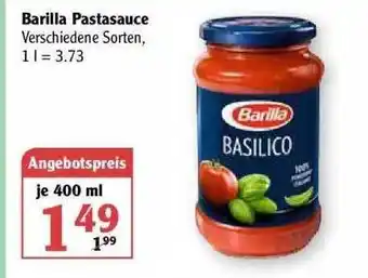 Globus barilla Pastasauce Angebot