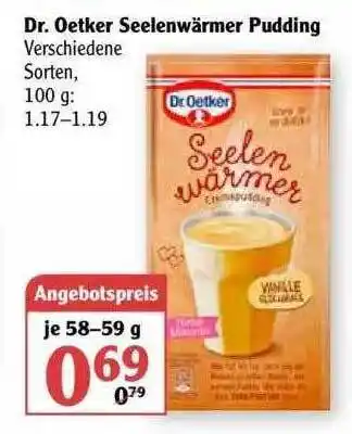 Globus DR. OETKER Seelenwärmer Puddling Angebot