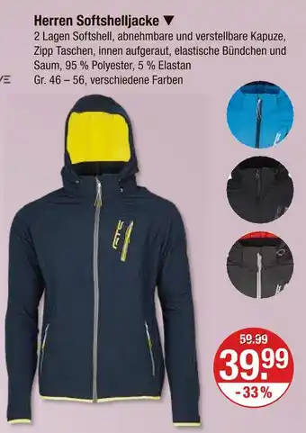 V Markt Herren softshelljacke Angebot