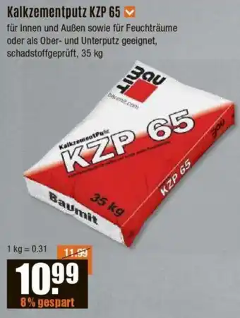 V Baumarkt Kalkzementputz KZP 65 Angebot