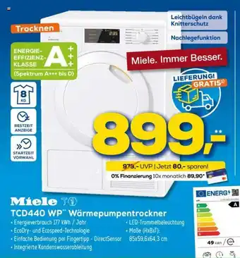 Euronics Miele TCD440 WP Wärmepumpentrockner Angebot