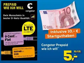 Euronics Congstar Prepaid wie ich will Angebot