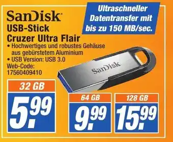 expert Octomedia SanDisk USB Stick Cruzer Ultra Flair Angebot