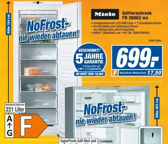 expert Techno Land Miele Gefrierschrank FN 26062 ws Angebot