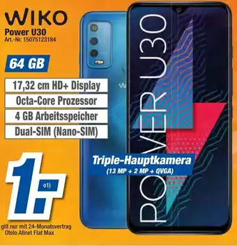 expert Techno Land Wiko Power U30 Angebot