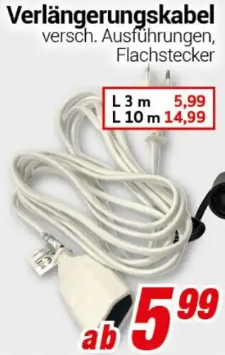 CENTERSHOP Verlängerungskabel Angebot