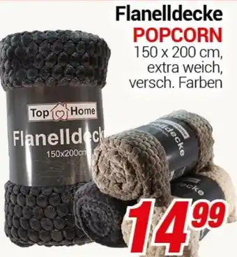 CENTERSHOP Flanelldecke POPCORN Angebot