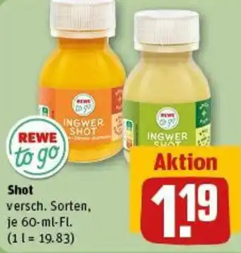 REWE Rewe to go ingwer shot Angebot