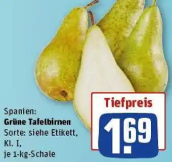 REWE Grüne tafelbirnen Angebot