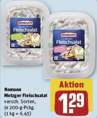 REWE Homann metzger fleischsalat Angebot