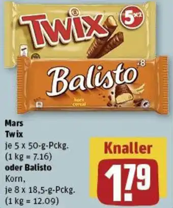 REWE Mars twix oder balisto Angebot