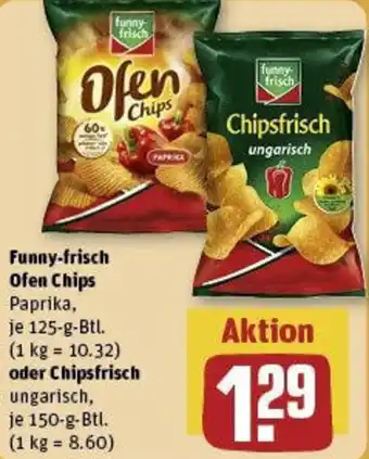 REWE Funny-frisch ofen chips oder chipsfrisch Angebot