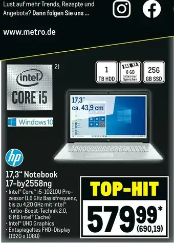 METRO Hp 17,3“ notebook 17-by2558ng Angebot