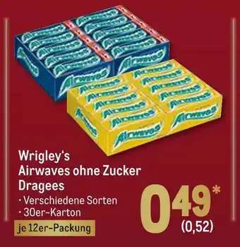 METRO Wrigley‘s airwaves ohne zucker dragees Angebot