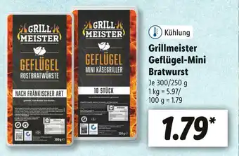 Lidl Grillmeister geflügel-mini bratwurst Angebot