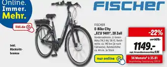 Lidl Fischer e-bike city „ecu 1401“, 28 zoll Angebot