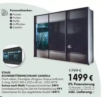 Hardeck Staud schwebetürenschrank candela Angebot