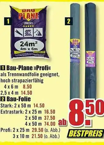 B1 Discount Baumarkt Bau-plane „profi“ Oder Bau-folie Angebot