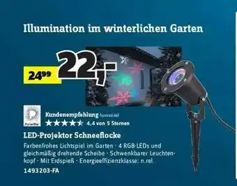 Conrad Led-projektor Schneeflocke Angebot