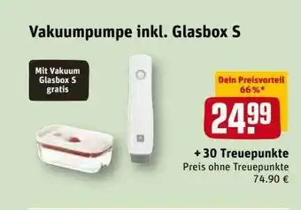 REWE Kaufpark Vakuumpumpe Inkl. Glasbox S Angebot