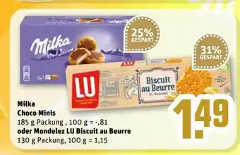 REWE Kaufpark Milka Choco Minis Oder Mondezlez LU Biscuit Au Beurre Angebot