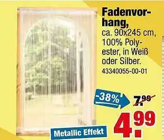 SB Lagerkauf Fadenvorhang Angebot