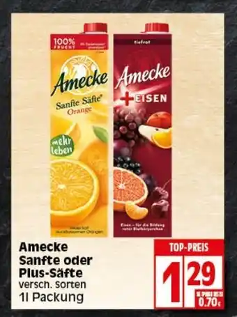 Elli Markt Amecke Sanfte oder Plus Säfte 1L Angebot