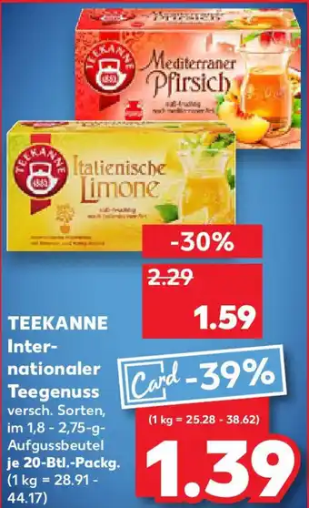 Kaufland TEEKANNE Inter- nationaler Teegenuss Angebot