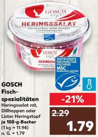 Kaufland GOSCH Fischspezialitäten Angebot